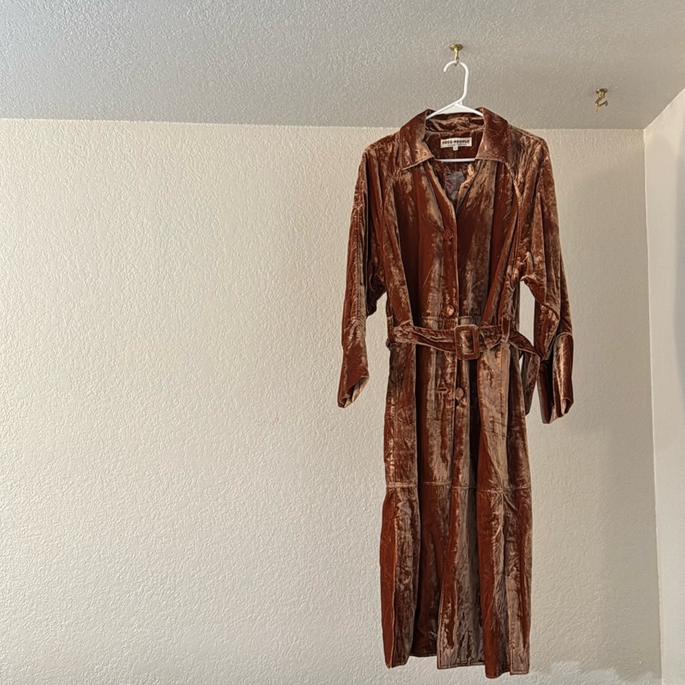 Free People Adele Velvet Duster